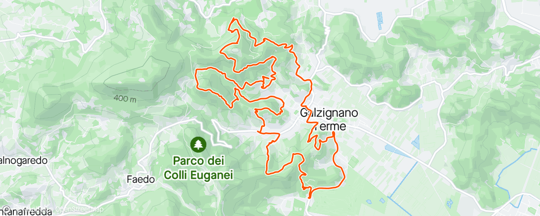 Mapa da atividade, Ancora esplorando Trail Run