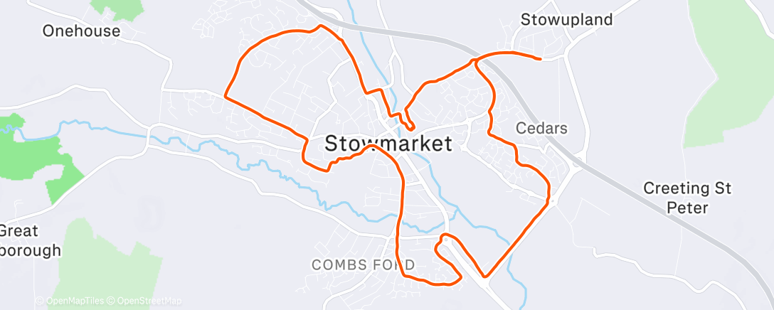 Map of the activity, Morning Run