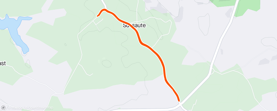 Map of the activity, Course à pied en soirée