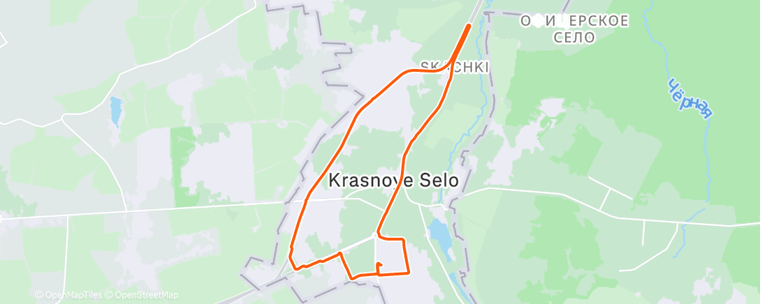 Map of the activity, Полуденный забег