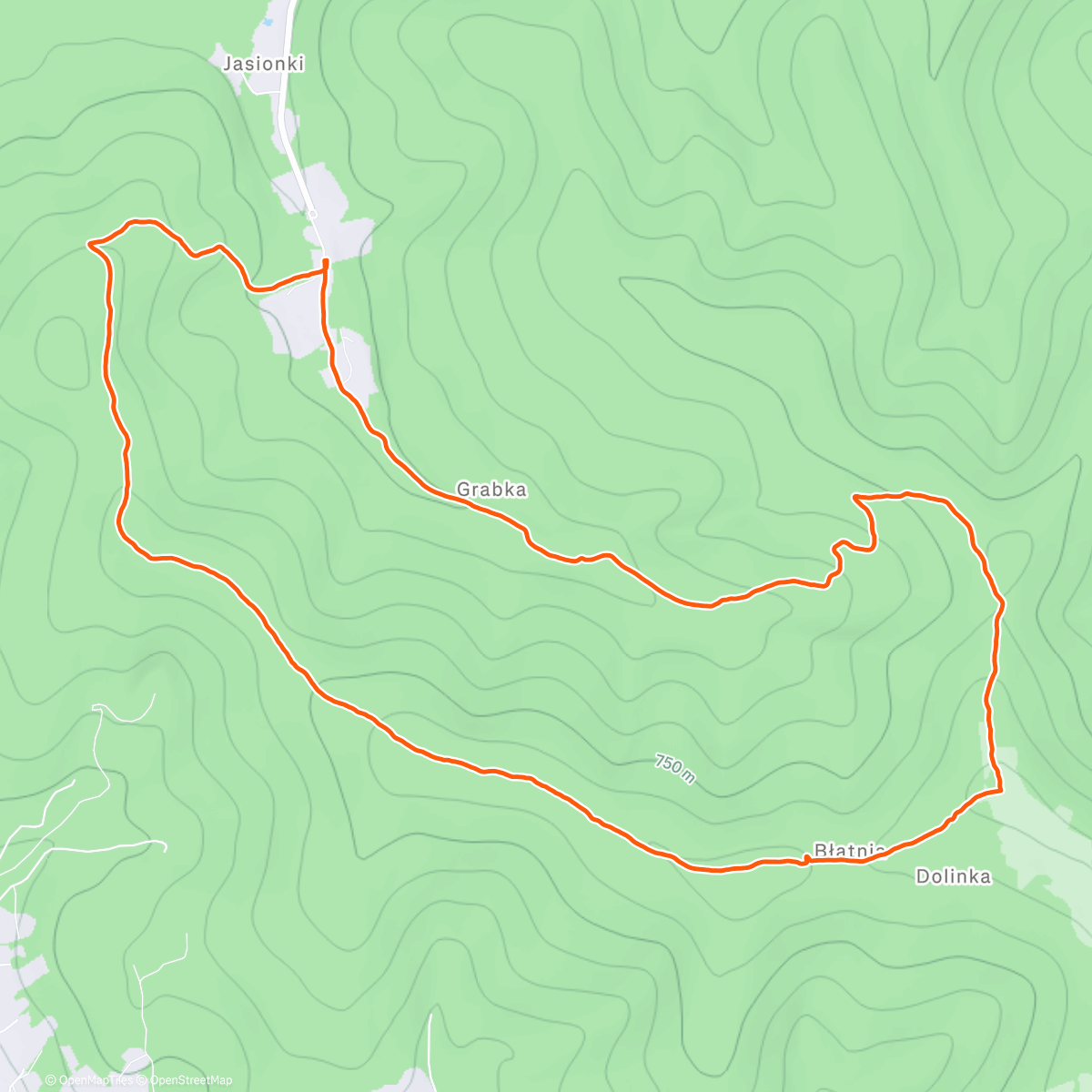 Map of the activity, Błatnia