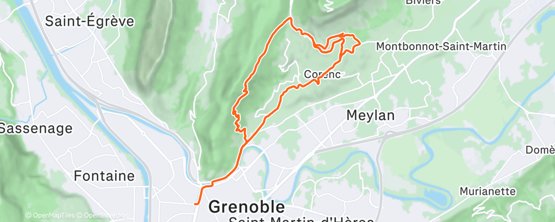 Map of the activity, Première sortie enduro sur ce massif
