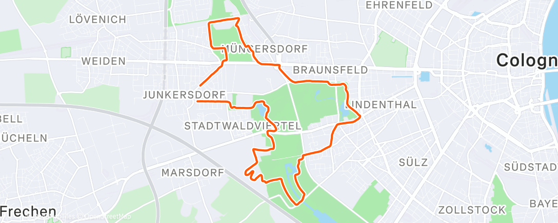 Map of the activity, Denn wenn et Trömmelche jeht Dann stonn mer all parat Un mer trecke durch die Stadt Un jeder hätt jesaat Kölle Alaaf, Alaaf Kölle Alaaf