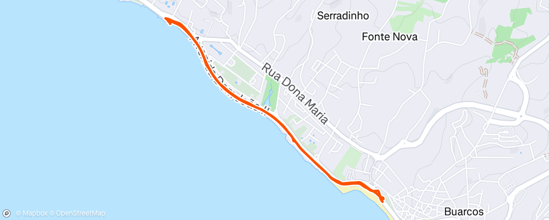 Map of the activity, Passeio da hora do almoço