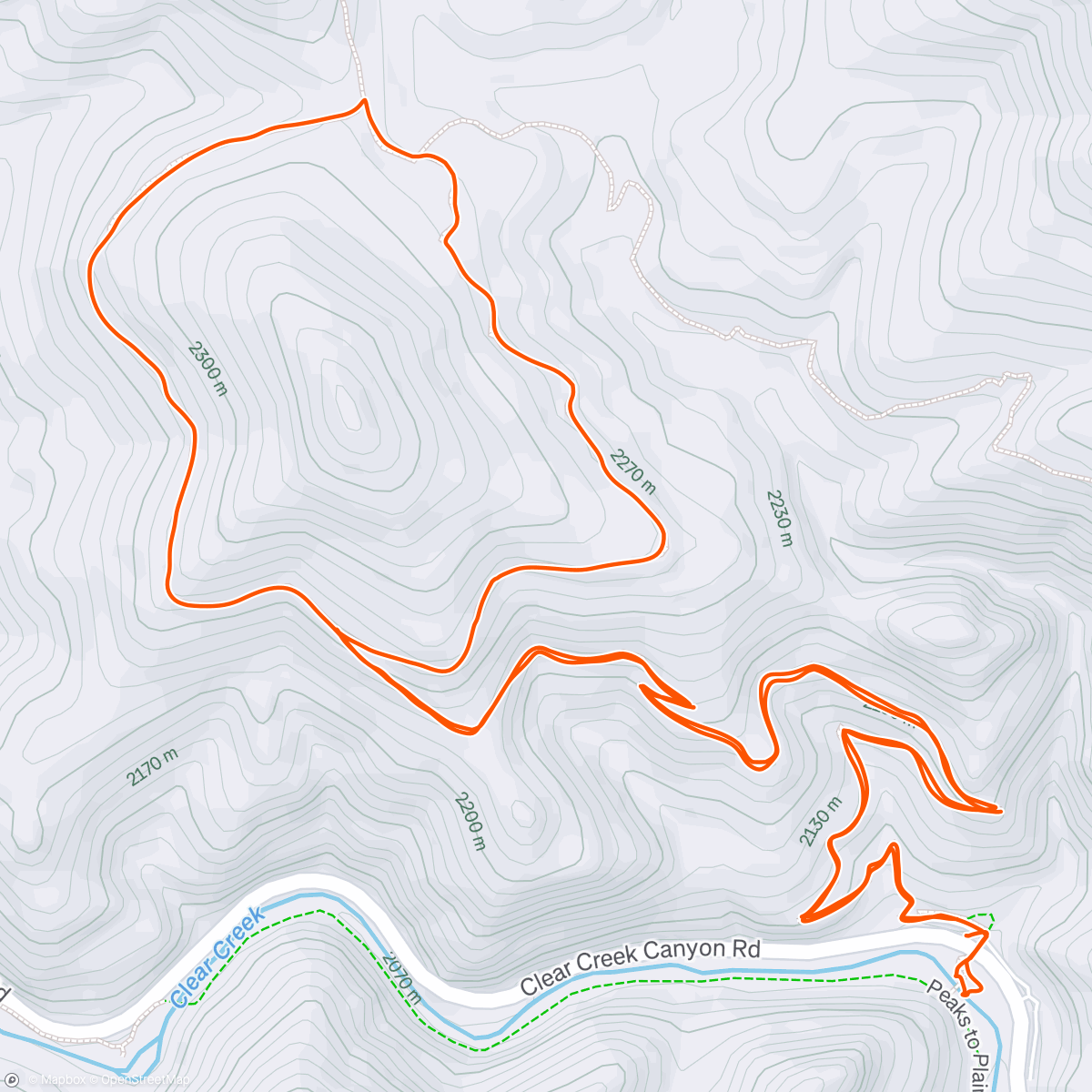 Map of the activity, Hike with Joey