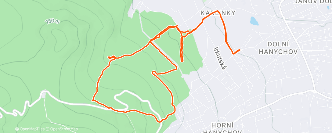 Map of the activity, Lunch Run