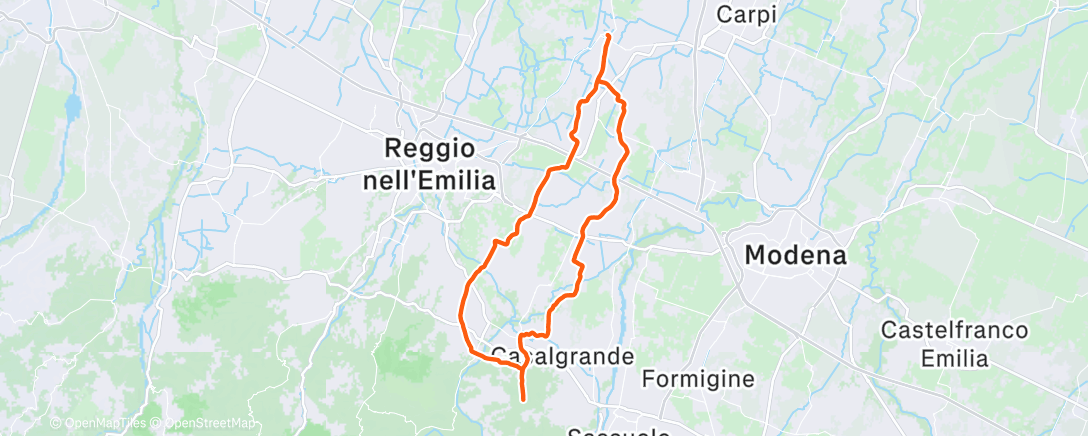 Map of the activity, Afternoon Ride