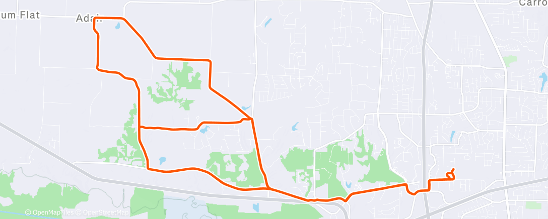 Map of the activity, Afternoon Ride