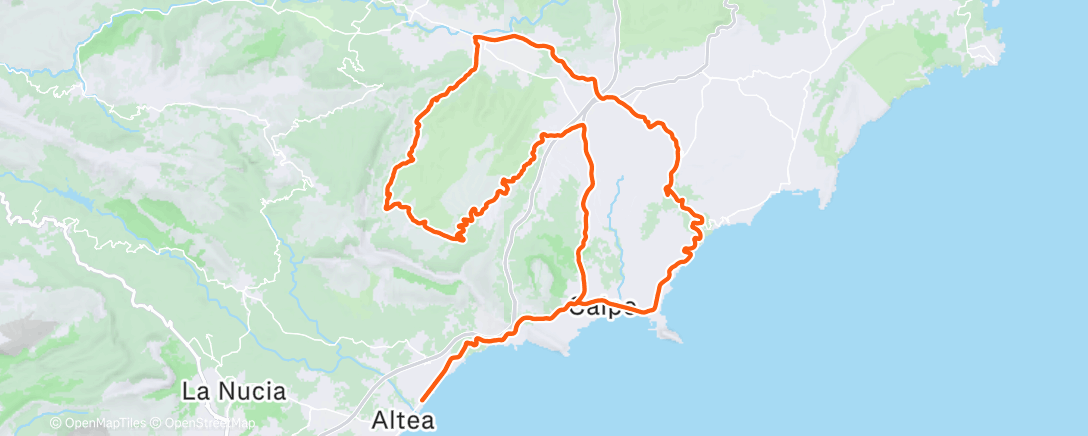 Map of the activity, Дневной велозаезд