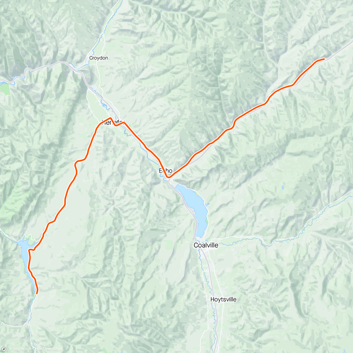 Map of the activity, East Canyon RR