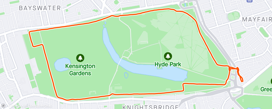 Карта физической активности (Hyde Park with the team)