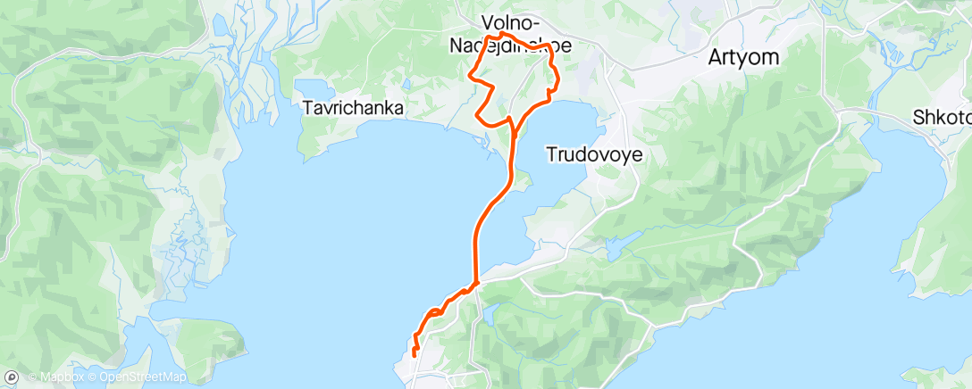 Map of the activity, Через В.-Надеждинское - Западный - ТОР