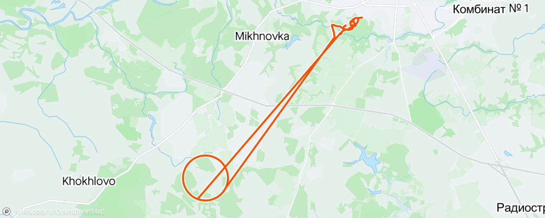 Map of the activity, Полуденный хайкинг