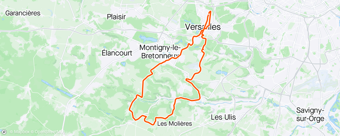 Map of the activity, 2h sous la pluie