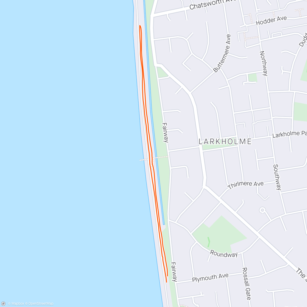Map of the activity, Rossll Prom... C25K W3D3