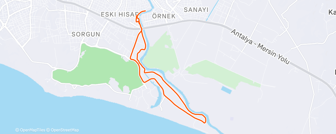Map of the activity, Morning ride