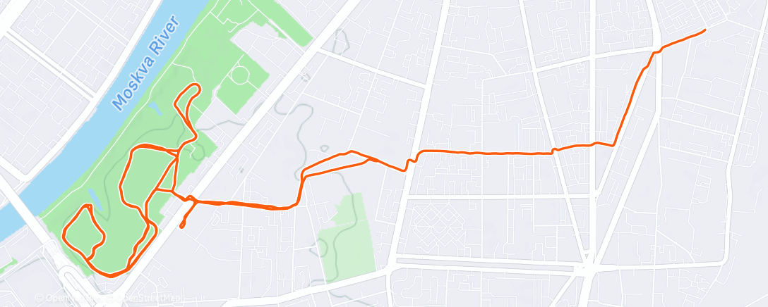 Map of the activity, Утренний забег