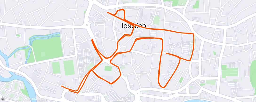 Map of the activity, Ipswich twilight 10k
PB. 38.16  
Finished 48th