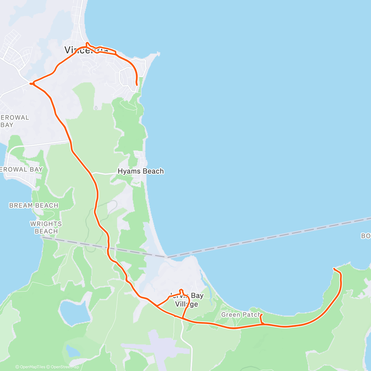 Map of the activity, Jervis Bay Christmas Ride 
⛅️ 🚴 🏖️ 🎅