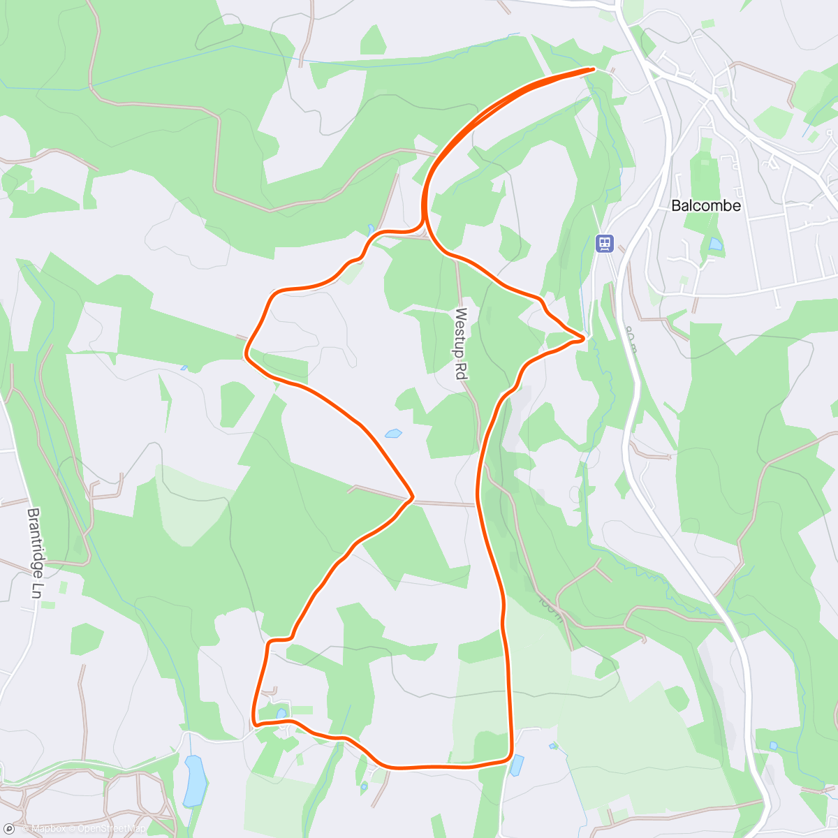 Map of the activity, Balcombe Bull Run
