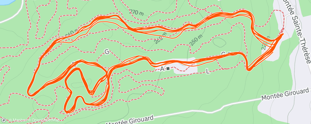 Map of the activity, Ski nordique le matin