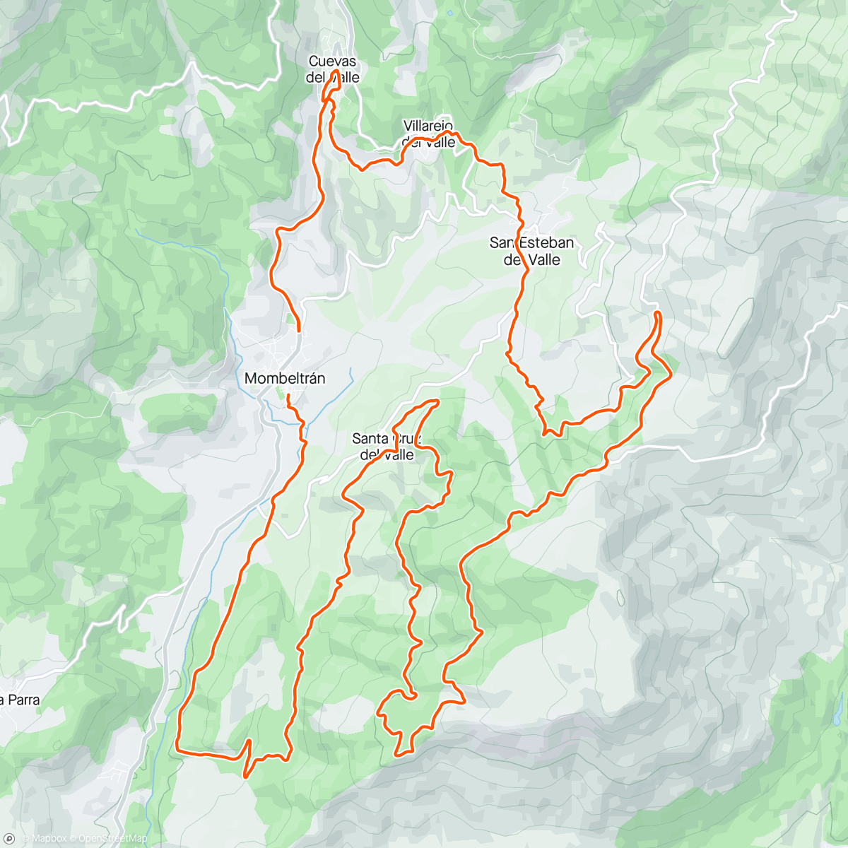 Map of the activity, Maratón bajo tietar ruta corta recortada