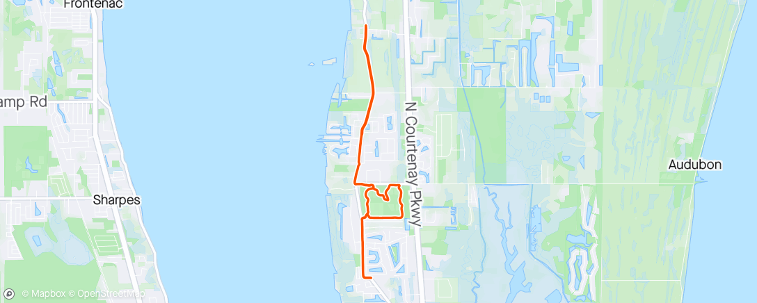 Map of the activity, Morning Hike w/17.5lb pack