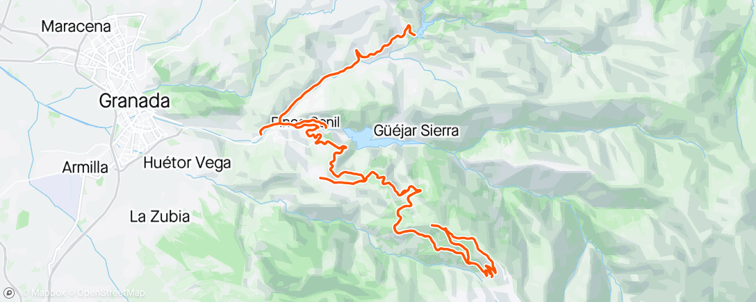 Map of the activity, Sierra Nevada visit d2. Collado Muerto + 2400m