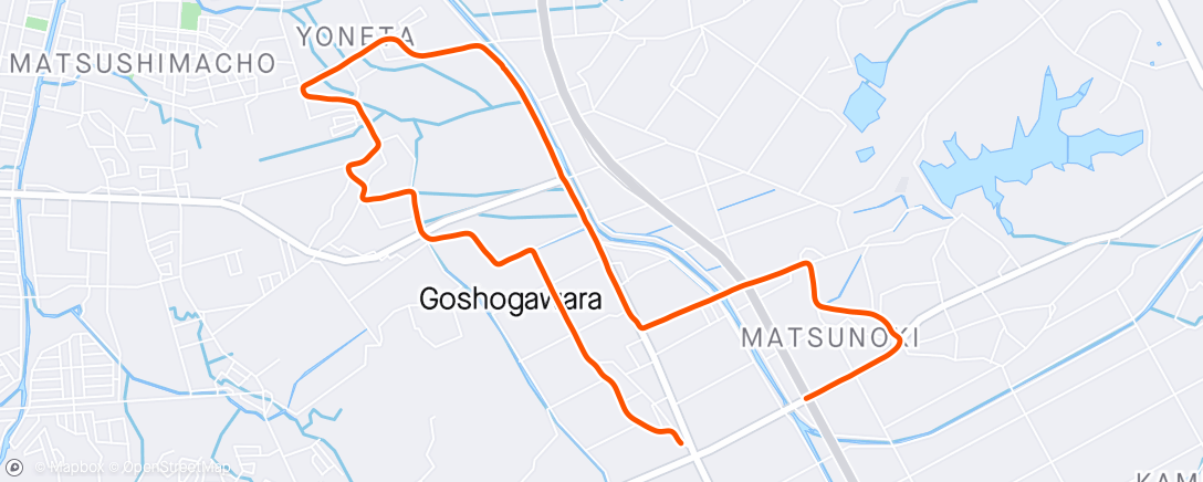 Map of the activity, Morning Run