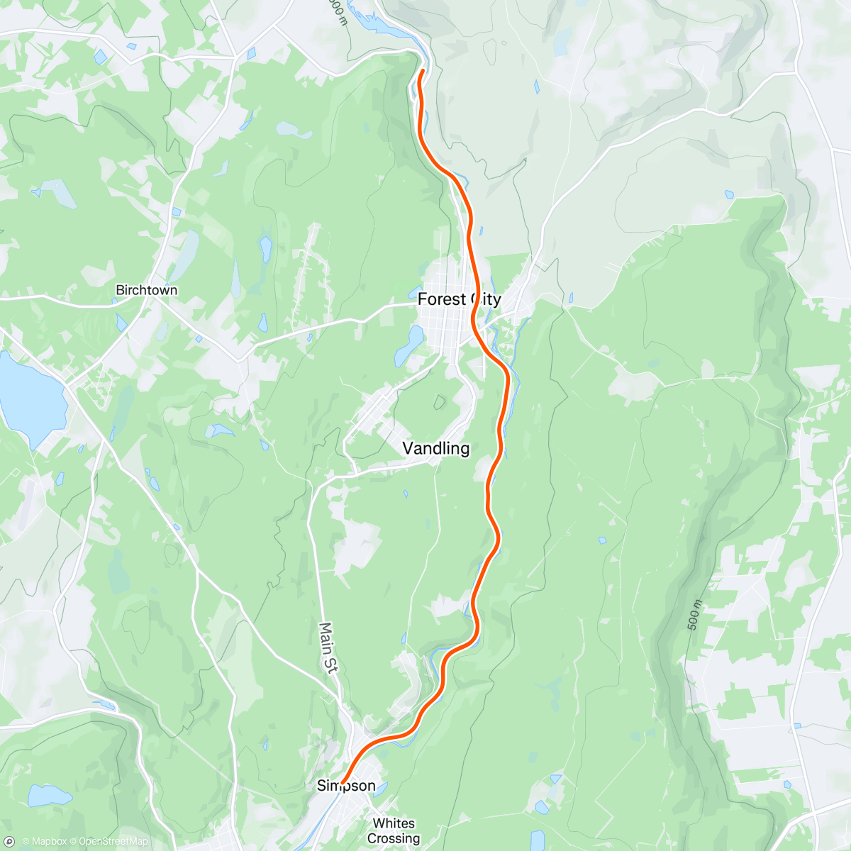 Map of the activity, Morning Ride