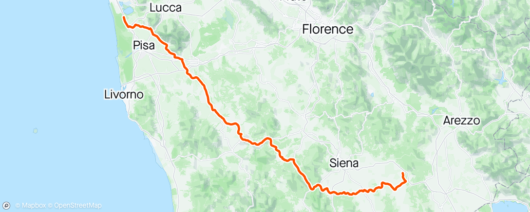 Map of the activity, Giro stage 6