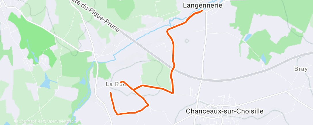 Mappa dell'attività Course à pied dans l'après-midi