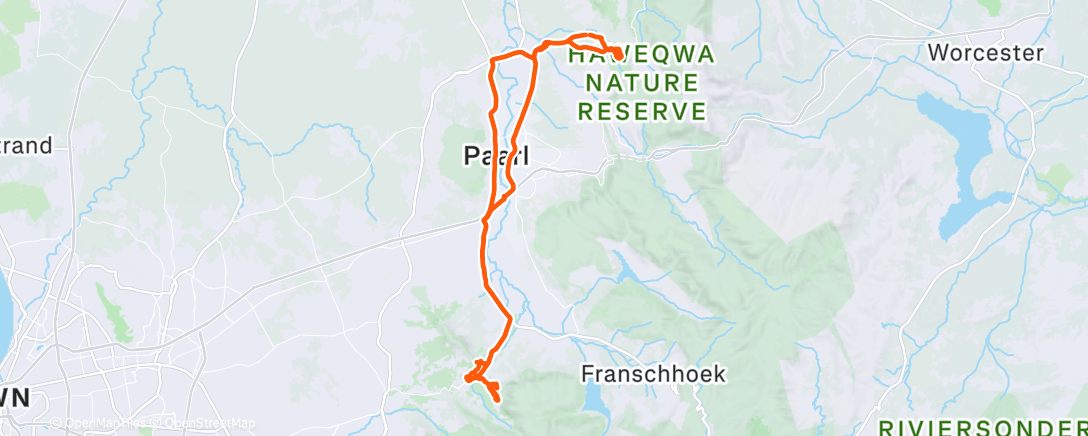 Map of the activity, Morning Ride