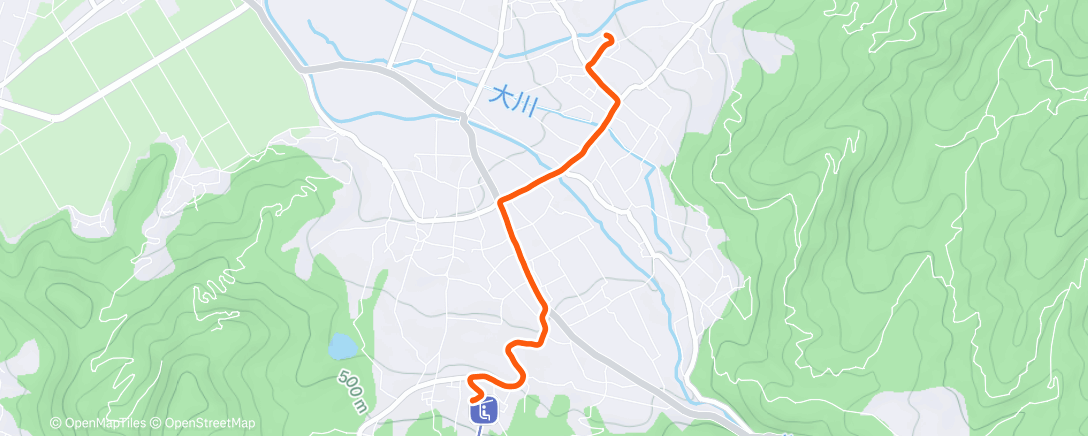 Map of the activity, 朝のランニング
