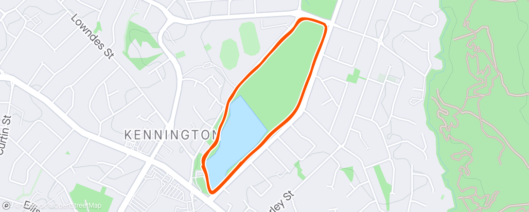 Mapa da atividade, Park Run