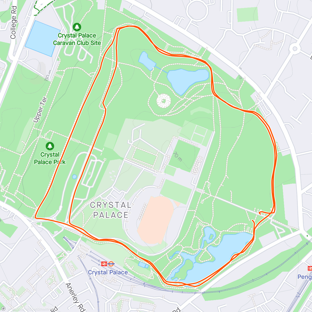 Map of the activity, Morning Run, no medal