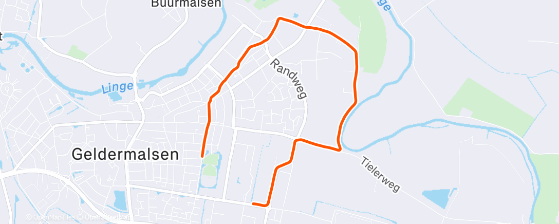 Map of the activity, Morning Run