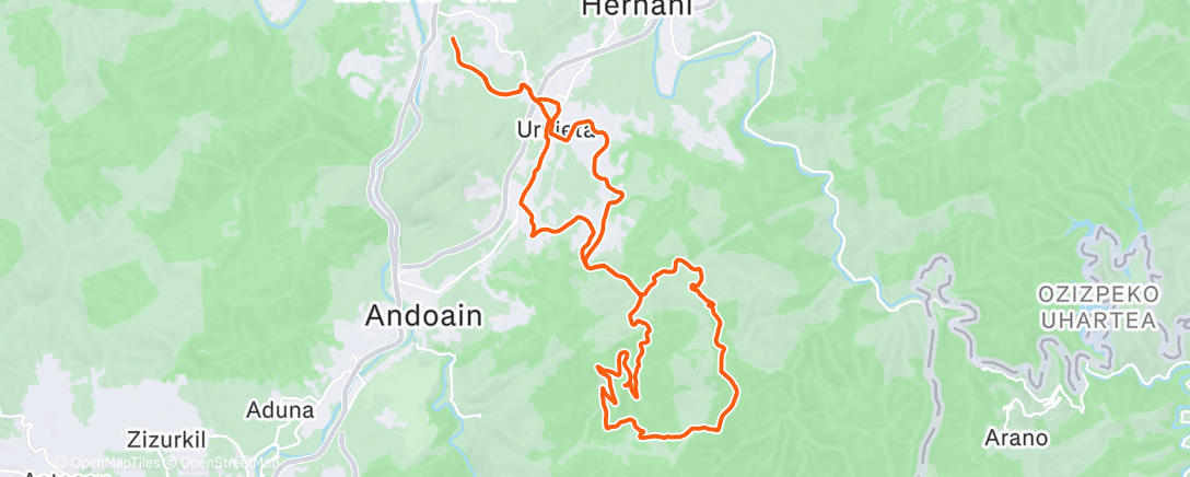 Map of the activity, Morning Mountain Bike Ride