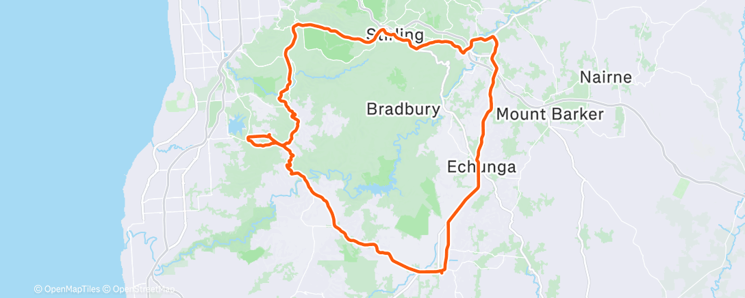 Map of the activity, Pedalata dell'ora di pranzo