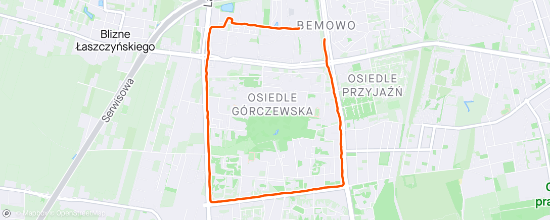 Mapa de la actividad, Вечерний забег