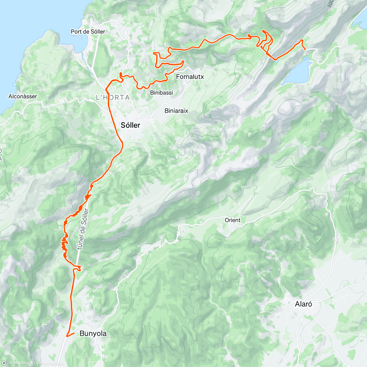 Map of the activity, Sóller and the Mountains ⛰️ 🚴‍♀️🚴