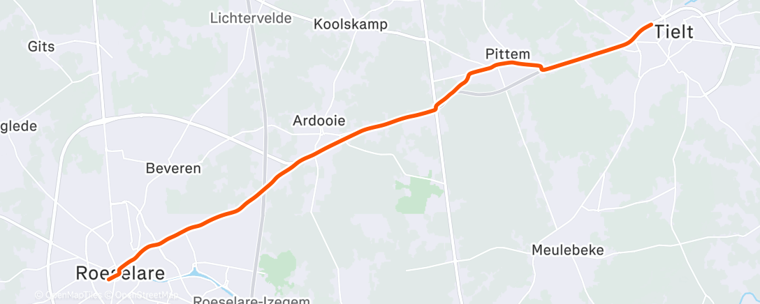 Map of the activity, Morning Ride