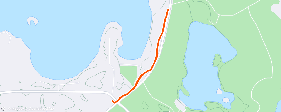 Map of the activity, Evening Run