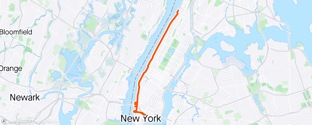 Map of the activity, Morning Run