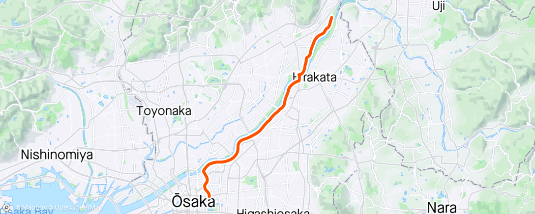 Map of the activity, 夜のライド