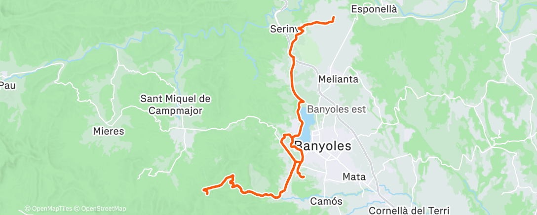 Map of the activity, Lunch Ride