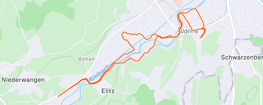 Карта физической активности (Lauf am Morgen)