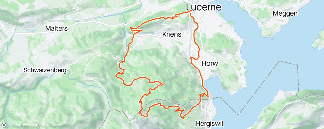 Map of the activity, Mountainbike-Fahrt am Morgen
