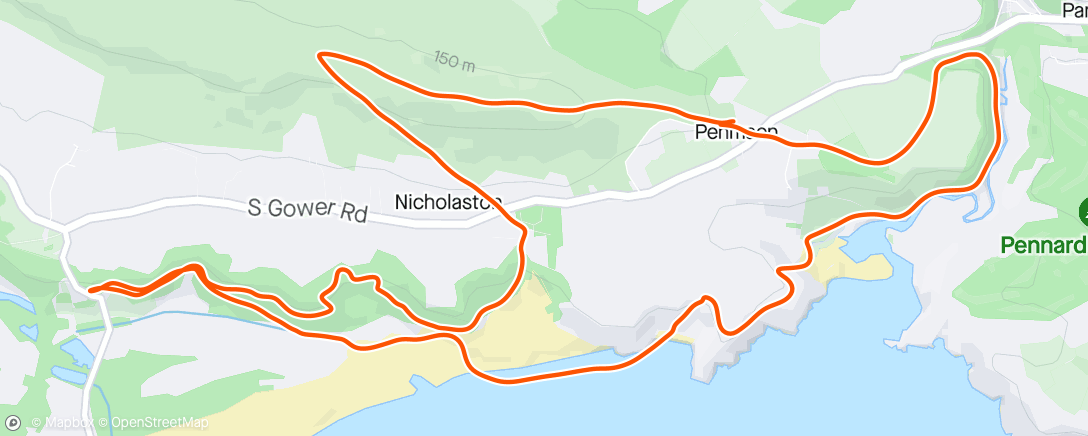 Map of the activity, Hour trails