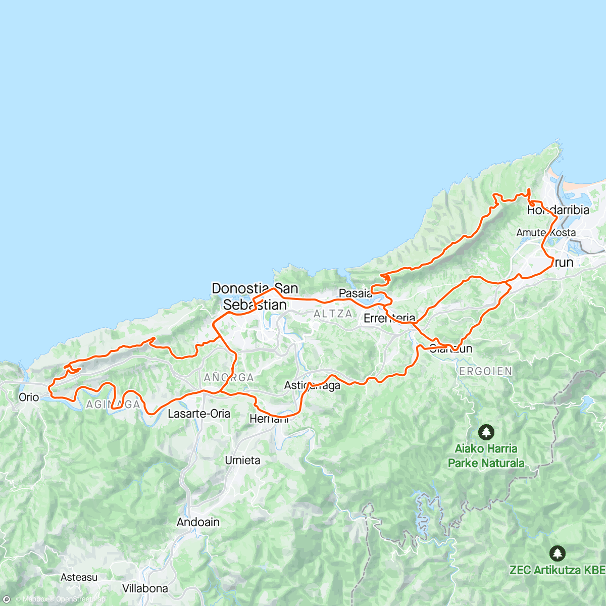 Map of the activity, Stage 3 Itzulia